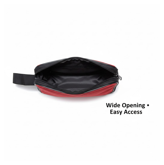 Portable Travel Hand Pouch / Shaving Kit Bag for Multipurpose Use (Red)
