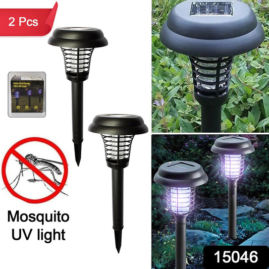 Garden Lighting UV LED Solar Powered LED Mosquito Trap / Bug Zapper (2 Pc)