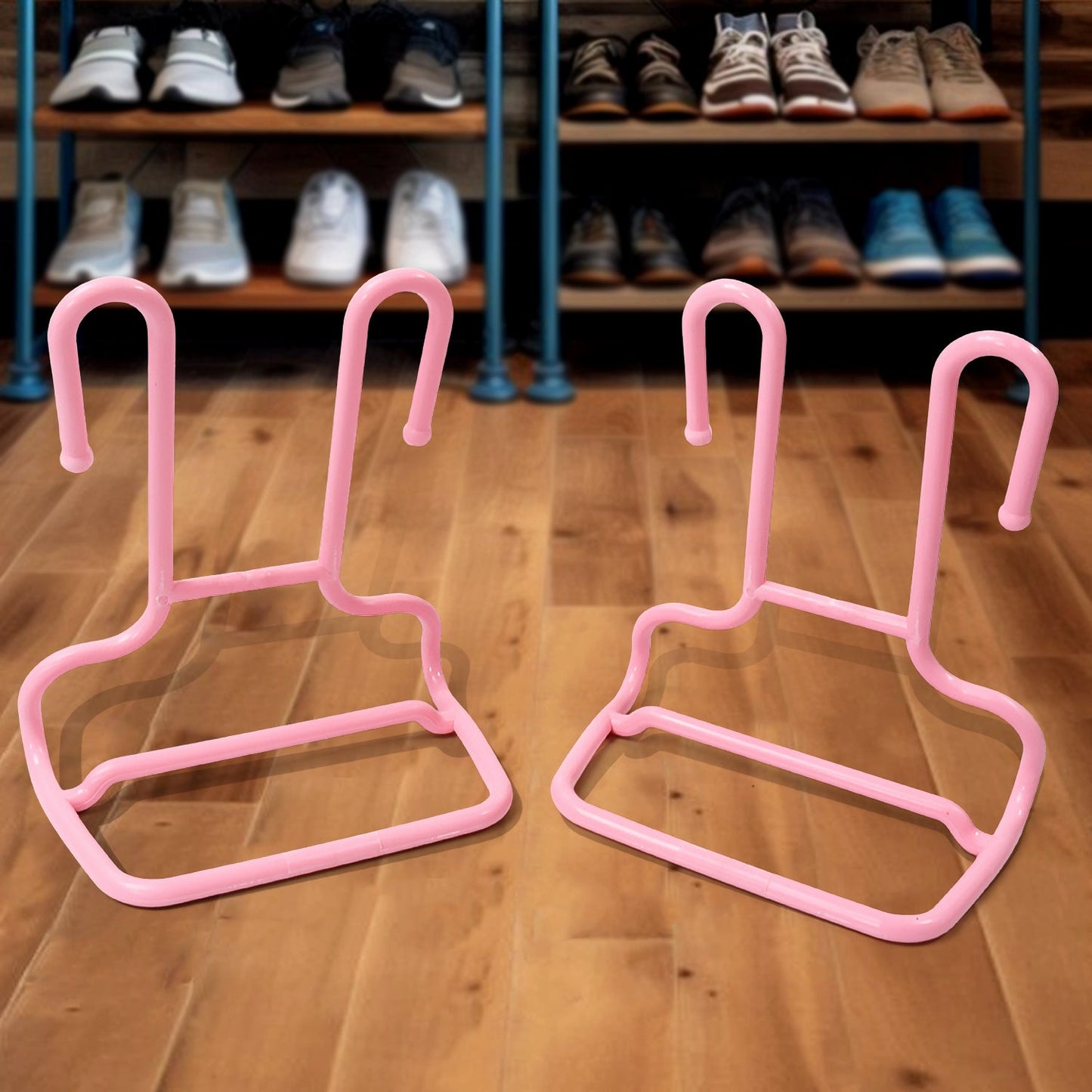 Multi Function Drying Rack Shoe Organizer Hanging Shelf for Wardrobe  2 Pc