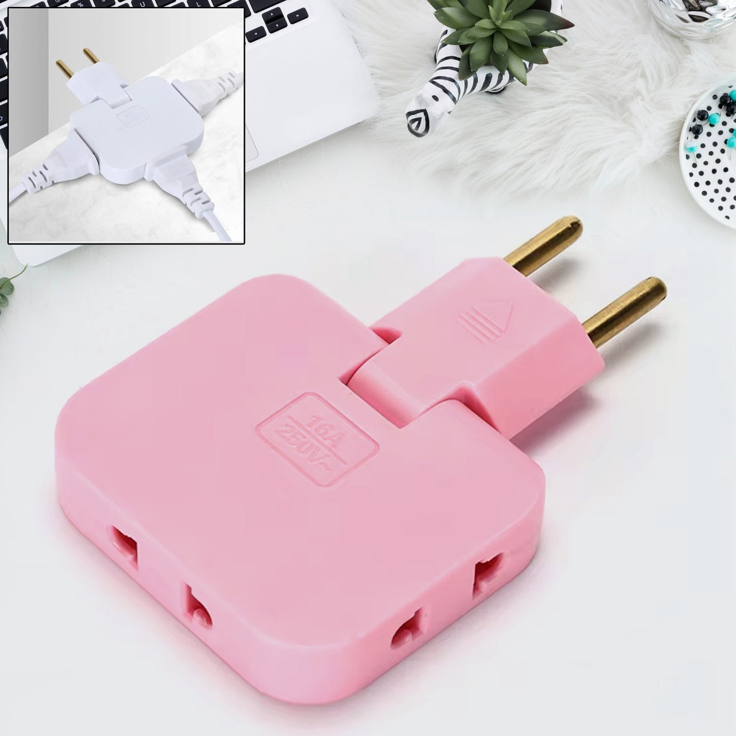 Wireless 3in1 Foldable Wall Plug Socket