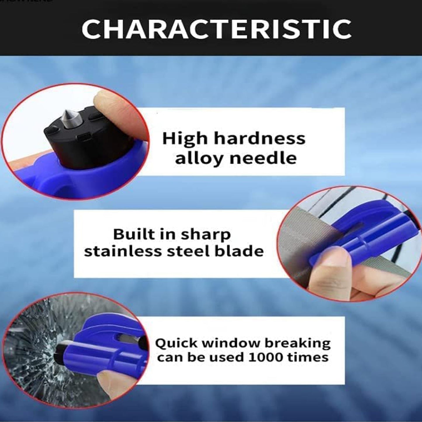 2-in-1 Emergency Safety Cutter – Keychain Tool for Glass Breaking