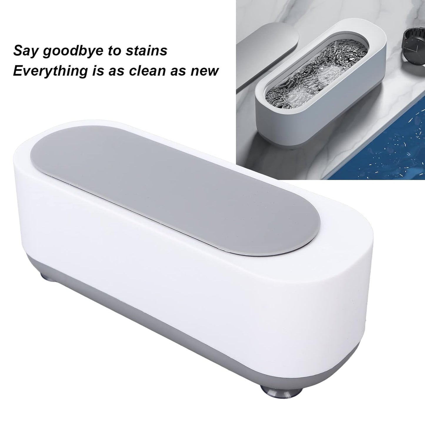 Ultrasonic Jewellery Cleaner Portable High-Frequency Cleaning Machine (Battery Not Included)