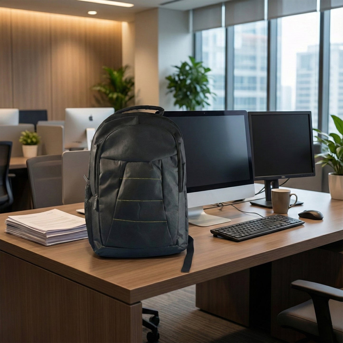 Lightweight Water-Resistant Laptop Bag with Pockets & Adjustable Strap