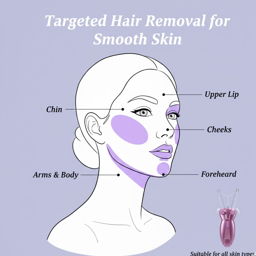 Electric Facial Hair Remover Machine (1 Set)