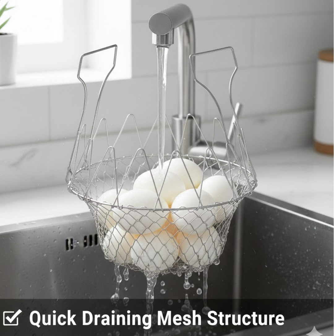 Foldable Strainer Chef Basket