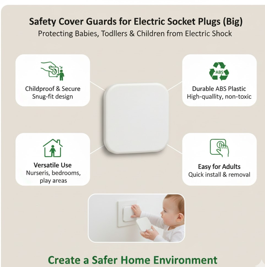 Safety Cover Guards for Electric Socket Plug (Big)