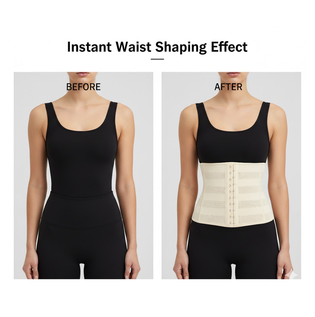 2 Hooks Waist Trimmer Belt Shaper Cincher Trimmer Body shape - (L)
