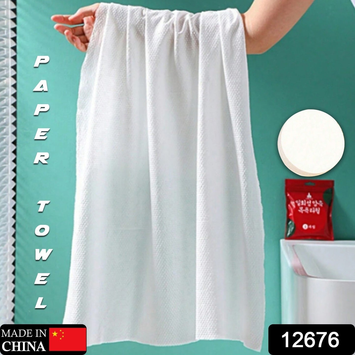 Compressed Towels Portable Disposable Compressed Cotton Coin Tissue Towel for Travel (30x25 Cm)