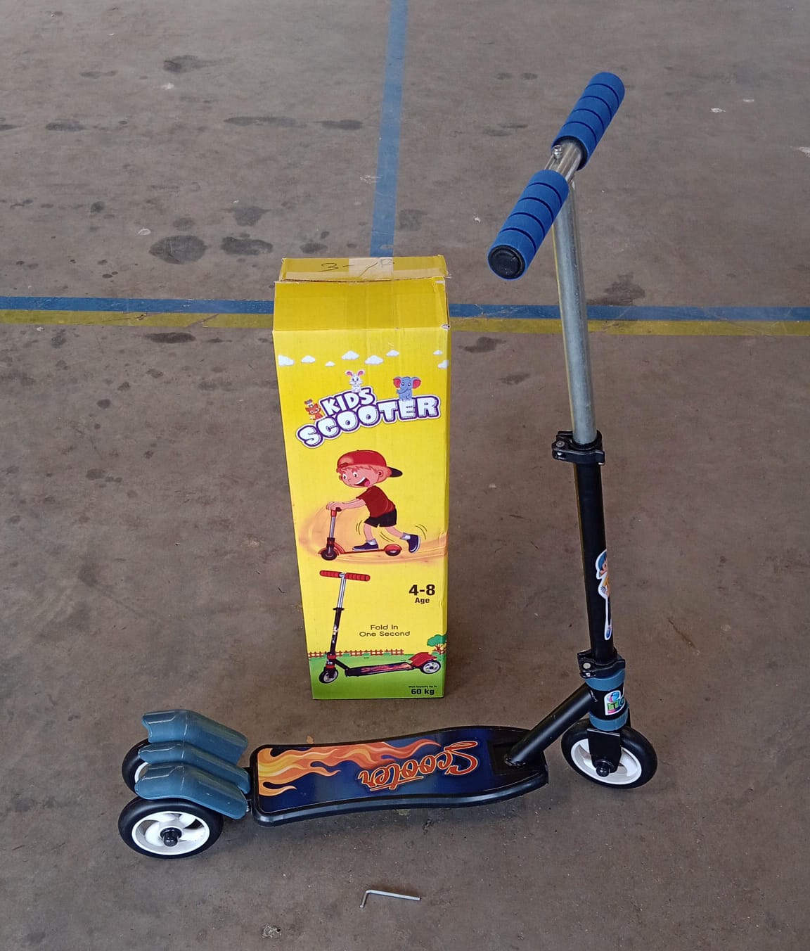 Kids 3-Wheel Leg Push Scooter with Adjustable Height (4–8 Years)
